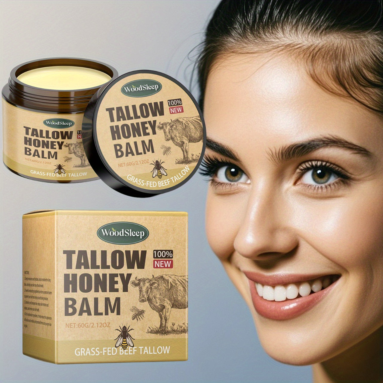 Beef Tallow Honey Facial Moisturizer