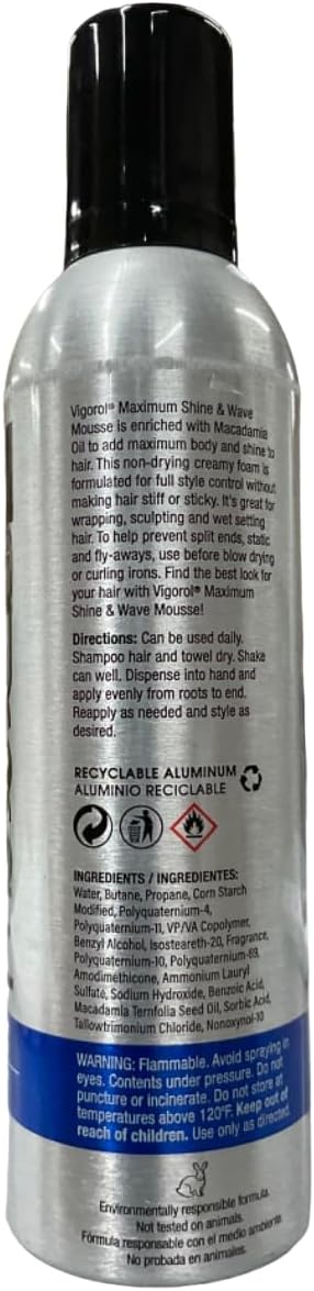 VIGOROL Maximum Shine & Wave Mousse (12oz) Vigorol