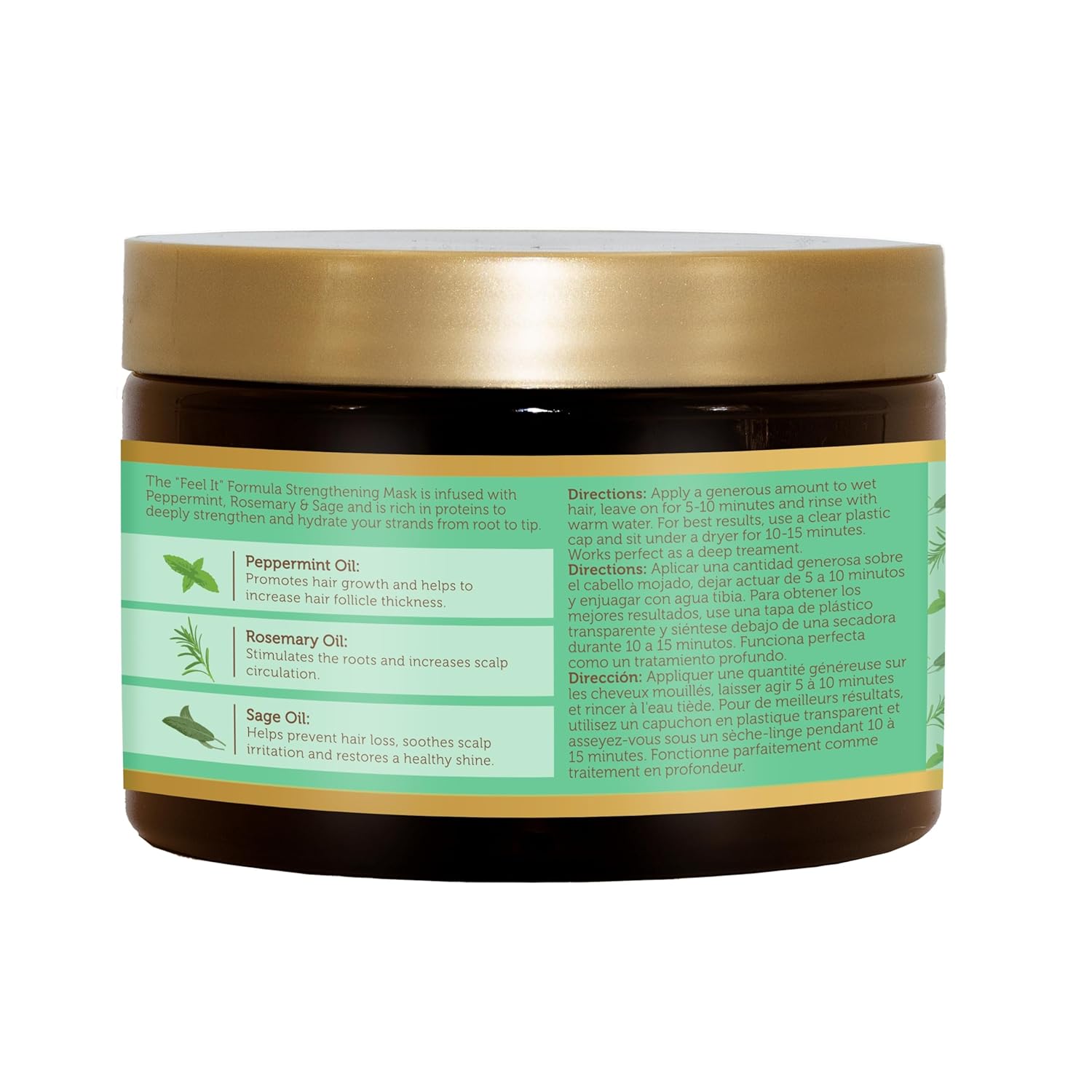 AFRICAN PRIDE Peppermint, Rosemary & Sage Strengthening Mask (12oz) African Pride