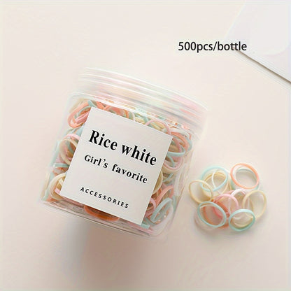 500PCS Small Elastic Hair Ties