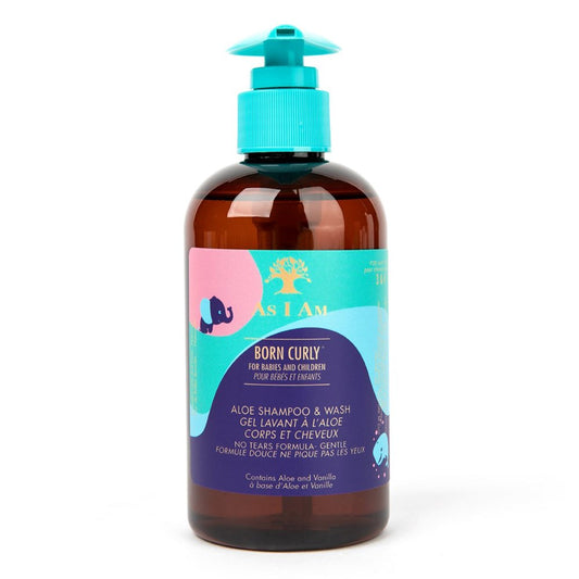 AS I AM Born Curly Aloe Shampoo & Wash (8oz)