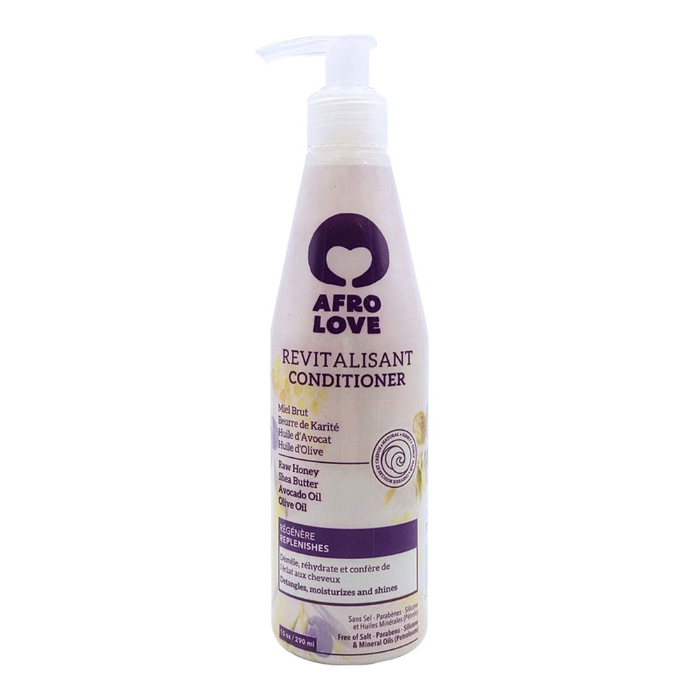 Après-shampoing AFRO LOVE au miel brut, beurre de karité et huile d'avocat (10 oz)