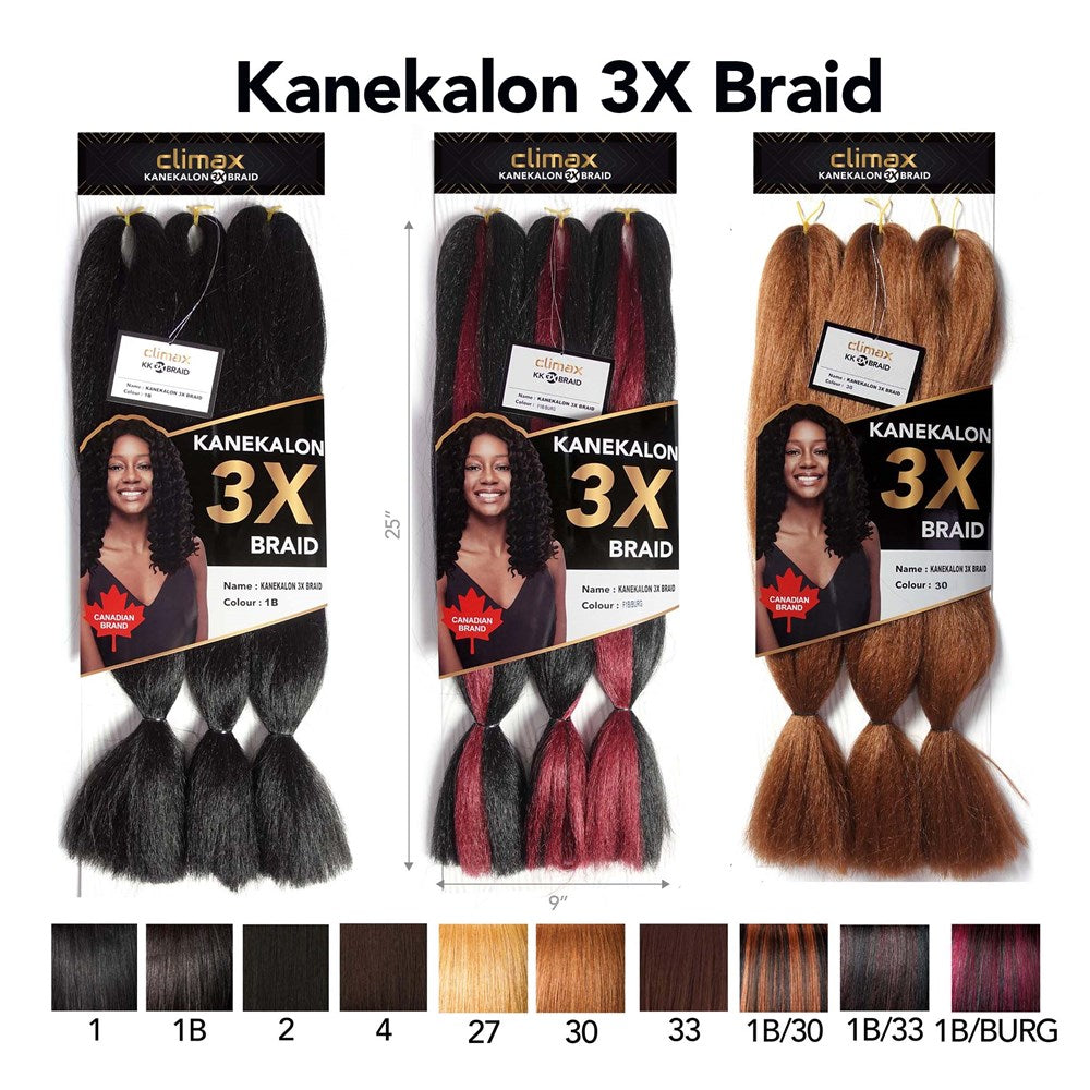 CLIMAX 3X Kanekalon Braid