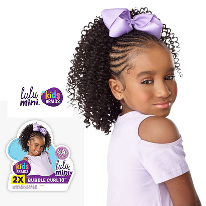 Sensationnel Lulu Mini Kids Braids - 2X Bubble Curl 10 Inch