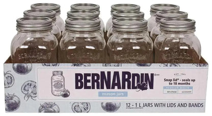 Bernardin Regular Mason Jar with Standard Lid  1 L MK Smith's Shop