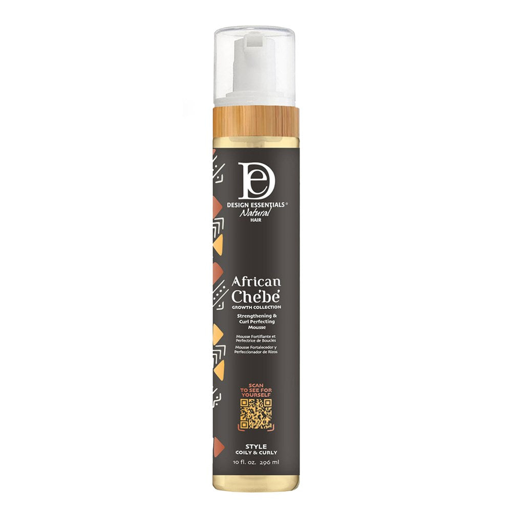 DESIGN ESSENTIALS African Chebe Strengthening & Curl Perfecting Mousse (10oz)