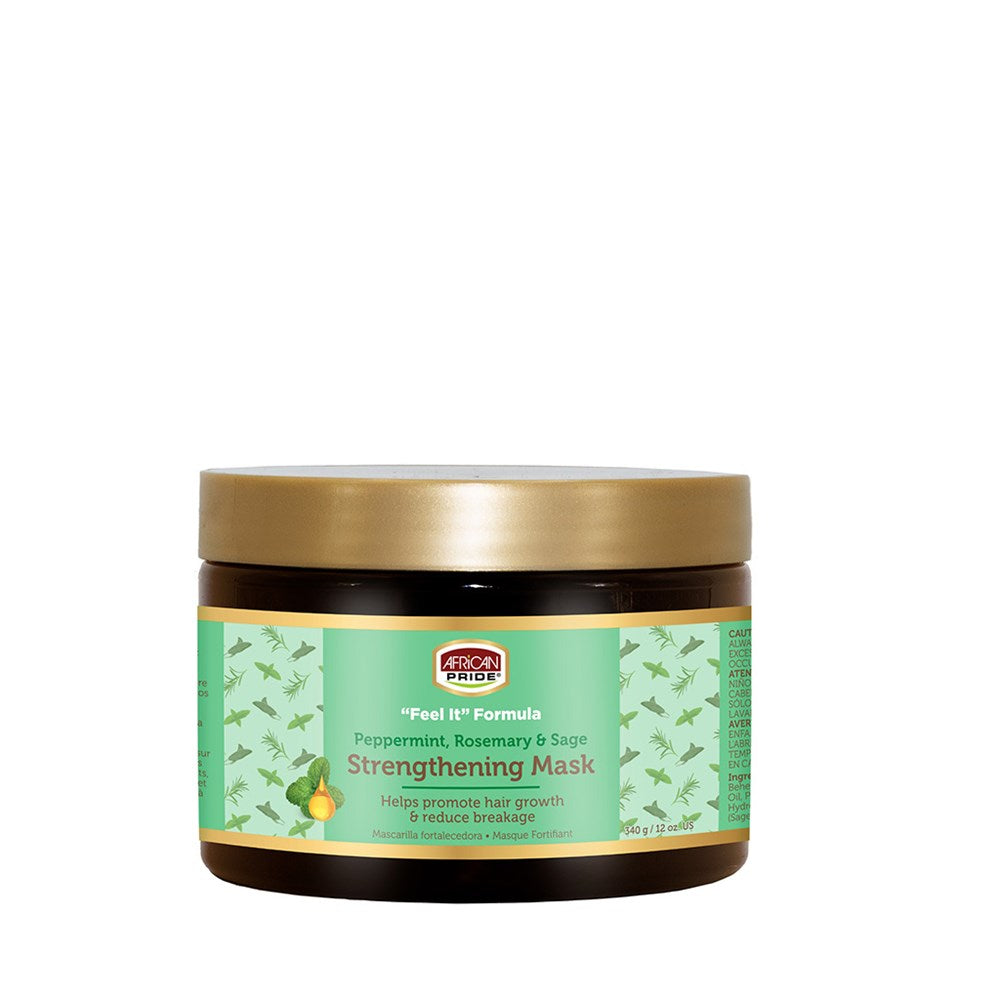 AFRICAN PRIDE Peppermint, Rosemary & Sage Strengthening Mask (12oz) African Pride