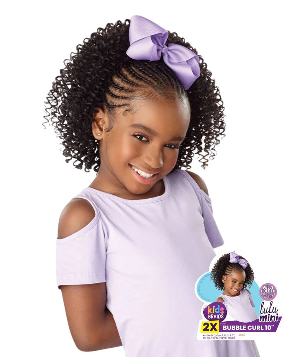 Sensationnel Lulu Mini Kids Braids - 2X Bubble Curl 10 Inch