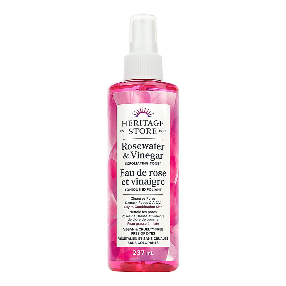 HERITAGE STORE Tonique exfoliant à l'eau de rose et au vinaigre (237 ml/8 oz)