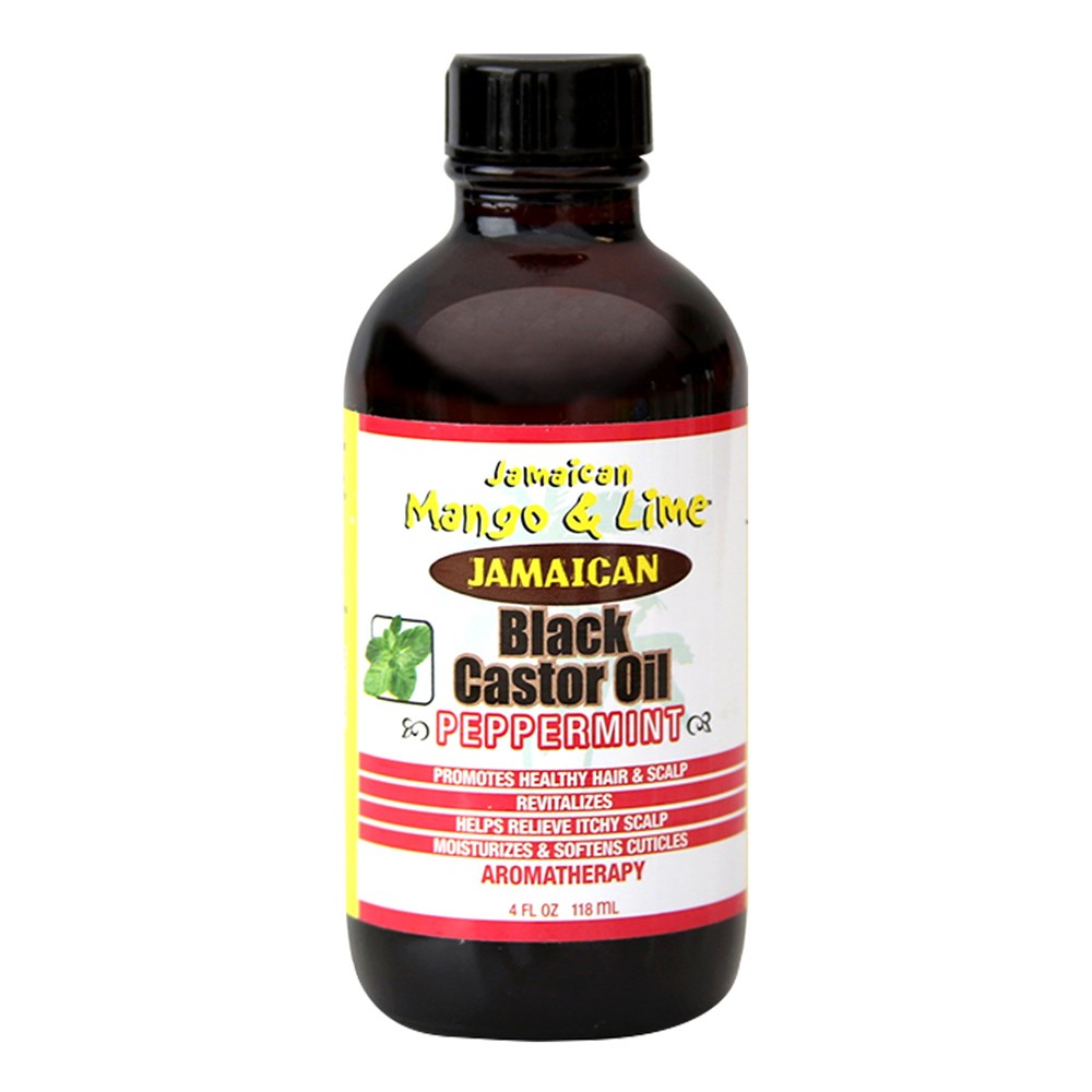 JAMAICAN MANGO & LIME Black Castor Oil [Peppermint] (4oz) Jamaican Mango & Lime