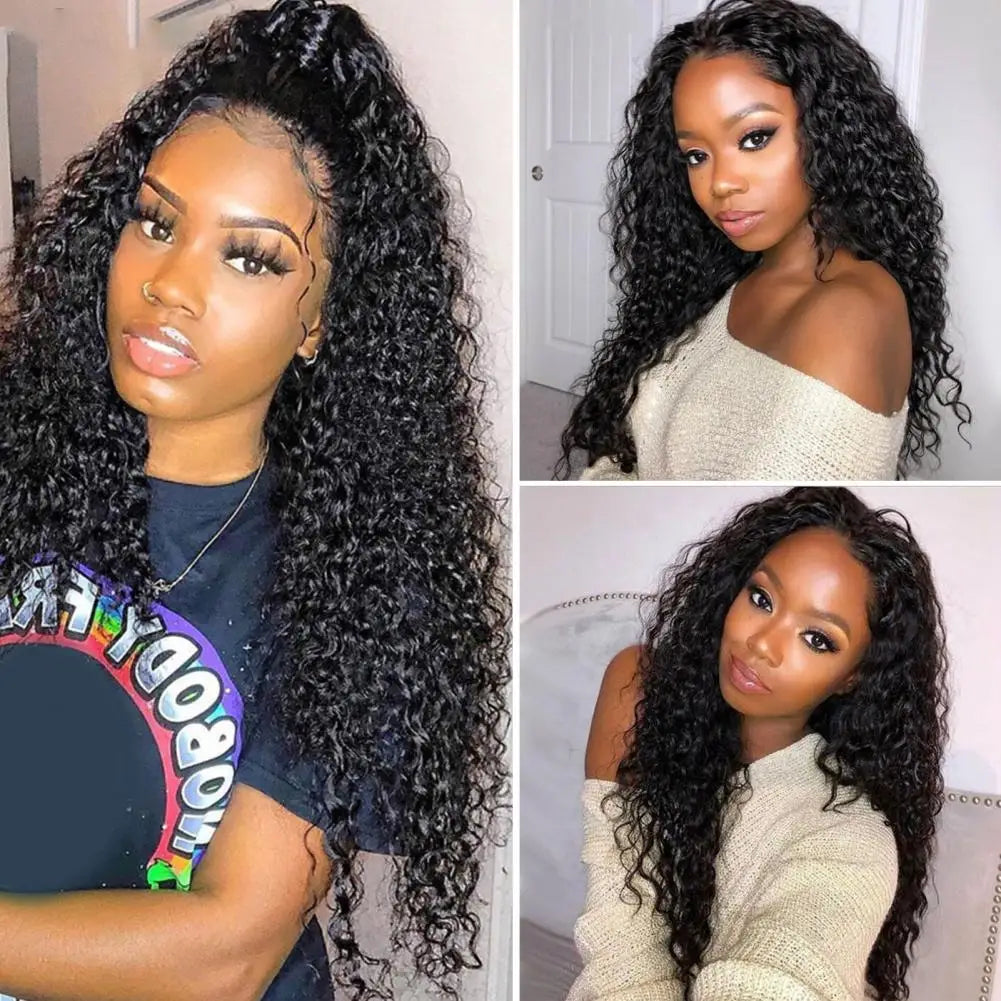 MKS Black Curly Wig 75CM