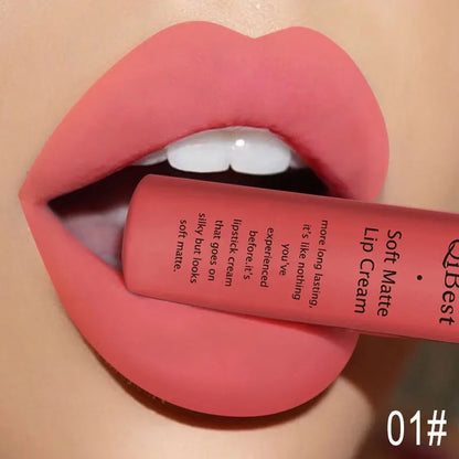 QiBest Matte Lip Gloss Moisturizing Waterproof Long Lasting Non-stick