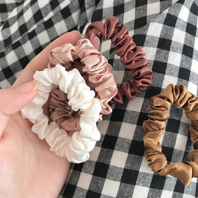 6Pcs Silk Hair Scrunchies