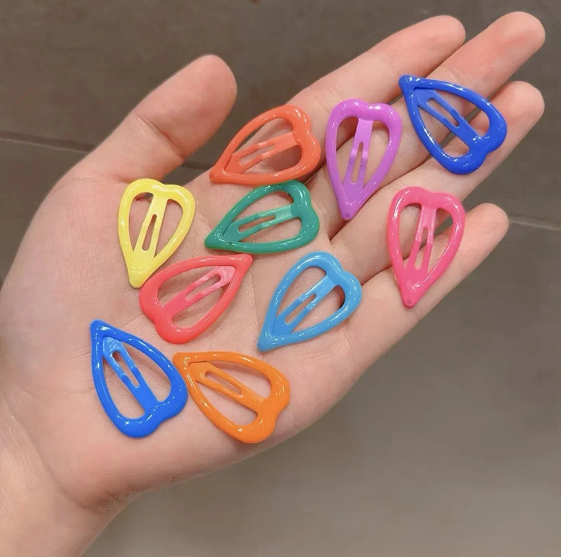 10pcs Star Heart Waterdrop Shape Hair Clips