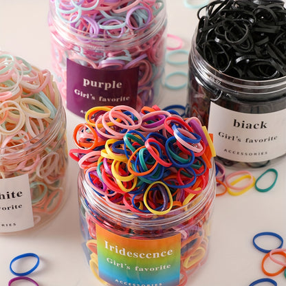 500PCS Small Elastic Hair Ties