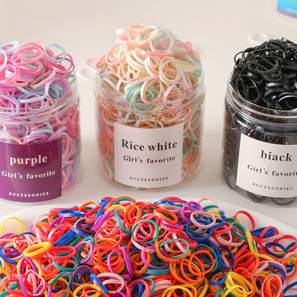 500PCS Small Elastic Hair Ties